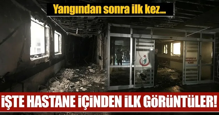 Taksim Eğitim ve Araştırma Hastanesi, yangının ardından ilk kez görüntülendi