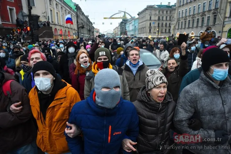 Rusya’dan son dakika görüntüleri! Aleksey Navalny gösterilerinde ortalık karıştı