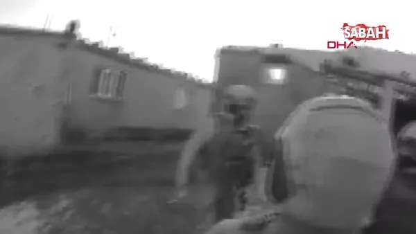 Jandarma Özel Harekat tarafından teröristlere yönelik düzenlenen operasyon jandarmanın kafa kamerasında
