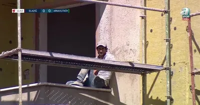 Ziraat Türkiye Kupası maçlarında ilginç görüntüler! Kimi evinin balkonundan izledi kimi inşaattan...