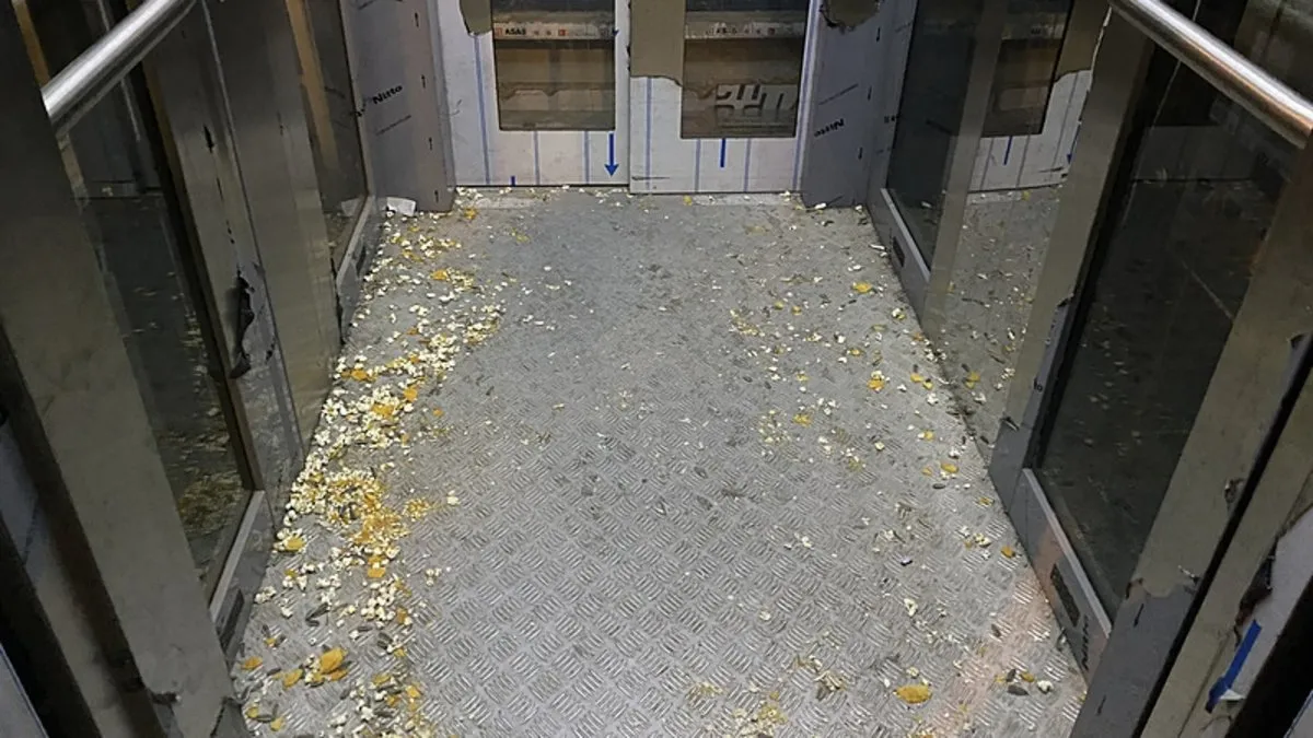 Etimesgut’ta üst geçit asansöründeki çöplere vatandaştan tepki! Etimesgut’ta üst geçit asansöründeki çöplere vatandaştan tepki!