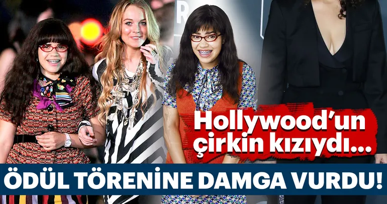 Hollywood’un çirkin kızıydı... Ödül törenine damga vurdu!