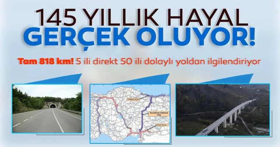 karadeniz akdeniz arasi 6 saate inecek