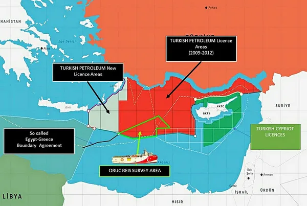 Oruç Reis'in rotası panikletti! Yunanistan izinleri iptal edip AB'den yardım istedi
