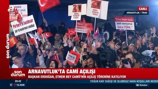 Son dakika: Başkan Erdoğan, Arnavutluk’ta Ethem Bey Camii açılışına katıldı