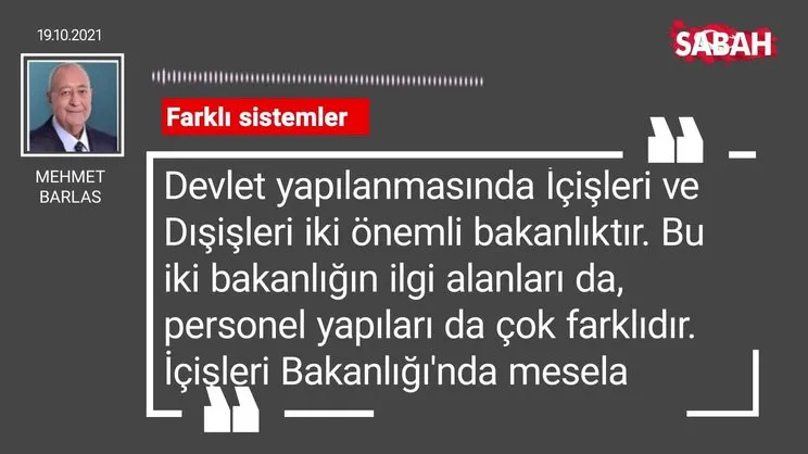 Mehmet Barlas | Farklı sistemler
