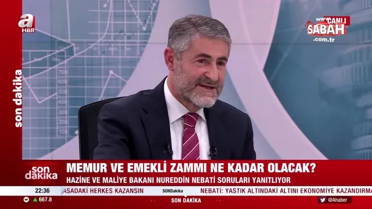 Hazine ve Maliye Bakanı Nureddin Nebati'den emekli ve memur zammı açıklaması | Video