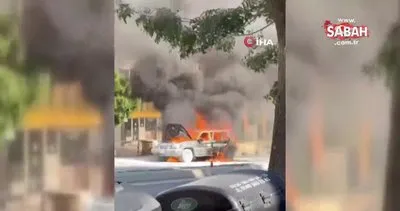 Bostancı’da korkutan araç yangını kamerada | Video