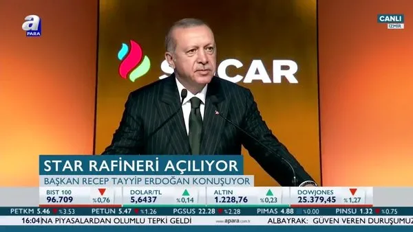 Başkan Erdoğan'dan Star Rafineri açılışında çarpıcı mesajlar!
