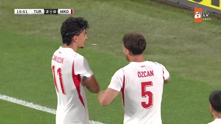 GOL | Türkiye 2-0 Kuzey Makedonya .