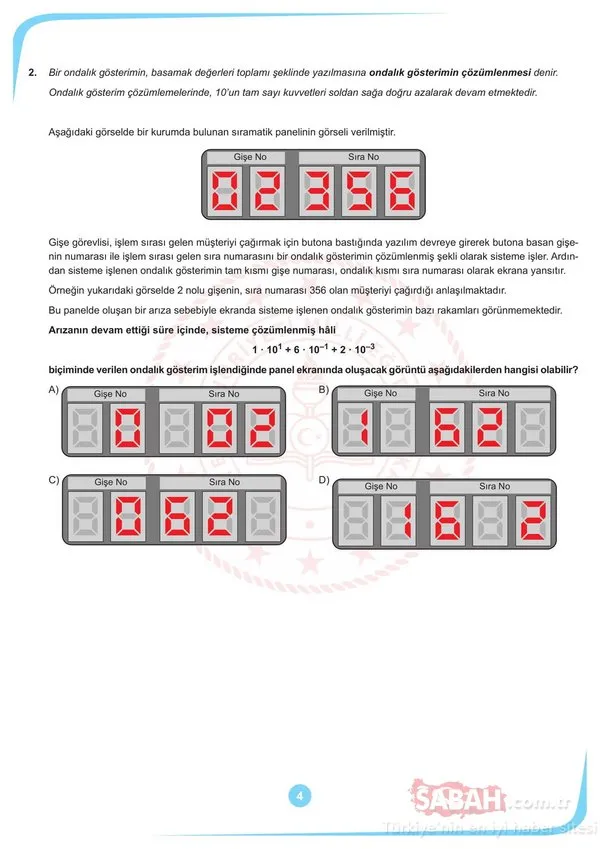 LGS örnek sorular 2020 yayınlandı! Ekim ayı LGS sözel ve sayısal örnek soru kitapçığı burada!