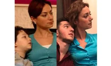 Sanem Çelik, Aliye’de oğlunu oynayan Ayberk Koçar ile 14 yıl sonra aynı pozu verdi