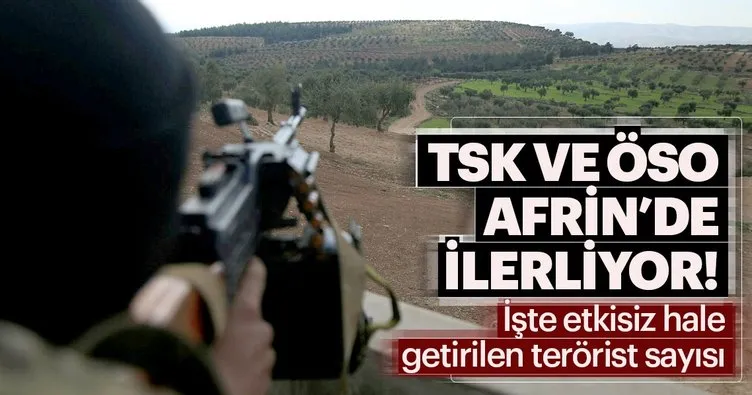 TSK ve ÖSO Afrin’de ilerliyor