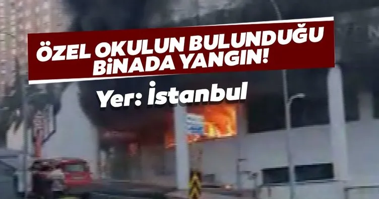 Son dakika: Başakşehir'de özel okulun bulunduğu binada yangın!