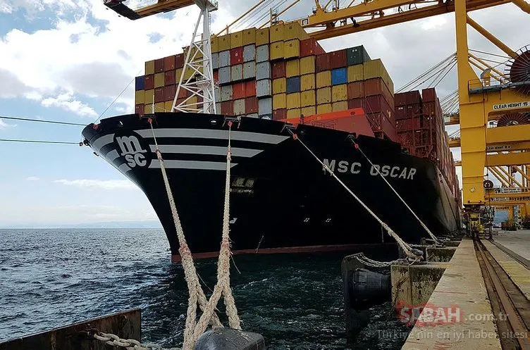 Dünyanın en büyük konteyner gemisi elleçme için Tekirdağ’da