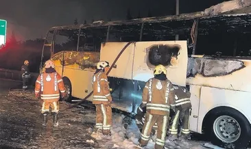 Yolcu otobüsü alev alev yandı #edirne