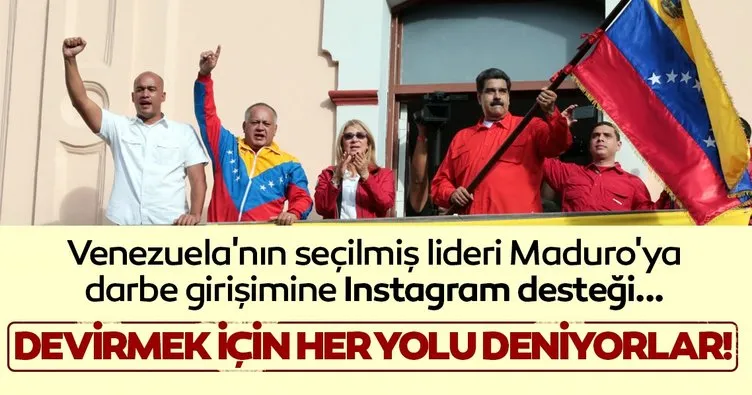Venezuela’nın seçilmiş lideri Maduro’ya darbe girişimine Instagram desteği!