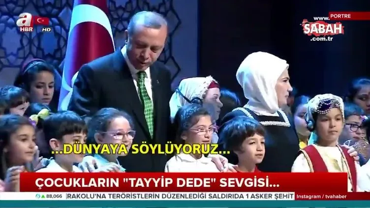 Çocukların 'Tayyip dede' sevgisi...