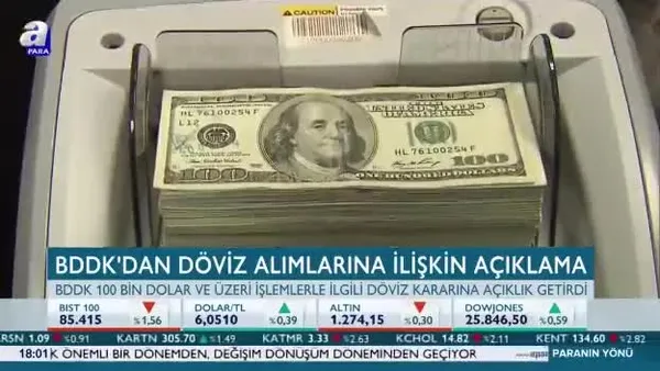 BDDK'dan döviz alımlarına ilişkin açıklama!