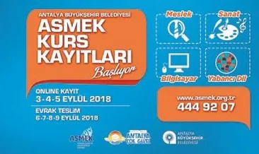 ASMEK’te yeni kayıtlar başlıyor