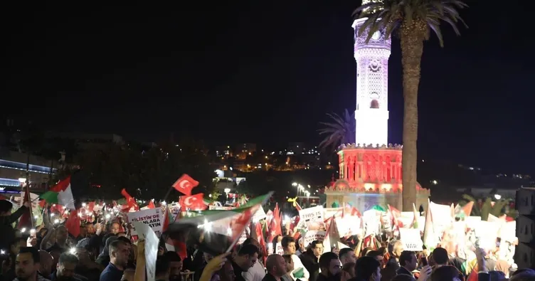 İzmir’de Filistin’e destek mitingi