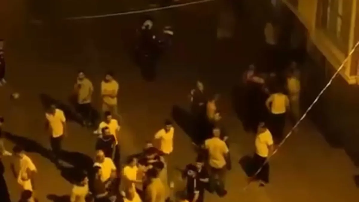 Kavgaya müdahale eden polislerin kaskını kırdı… İki kişiyi gözaltına aldılar