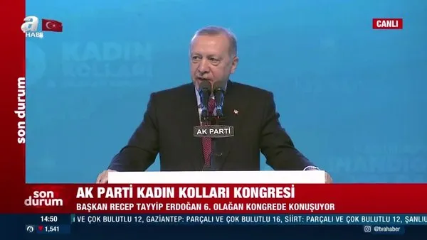 Başkan Erdoğan'dan AK Parti Kadın Kolları 6. Olağan Kongresi'nde önemli açıklamalar | Video