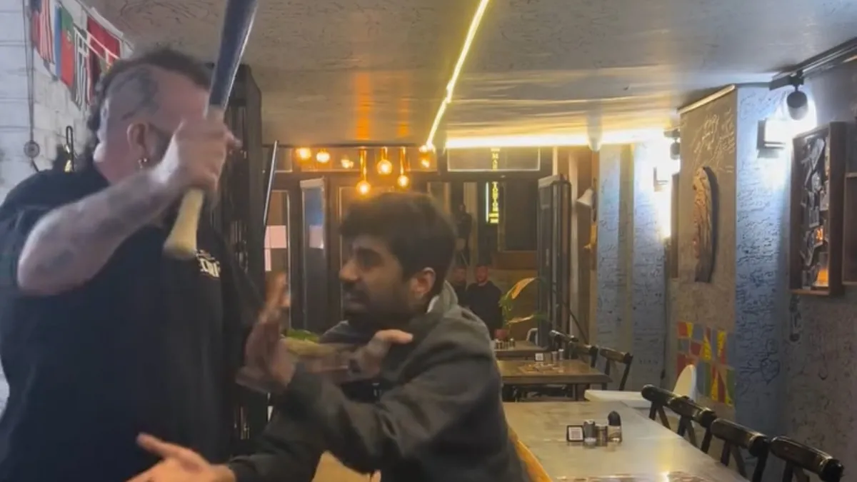 Beyzbol sopasıyla darp edip kayda aldı