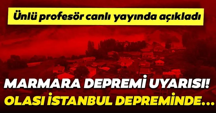 Ünlü profesörden SON DAKİKA Marmara depremi uyarısı! Bingöl’deki depremin ardından İstanbul’da deprem bekleniyor mu?