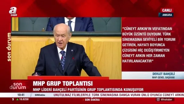 Son Dakika: Devlet Bahçeli'den MHP Grup Toplantısında önemli açıklamalar: 