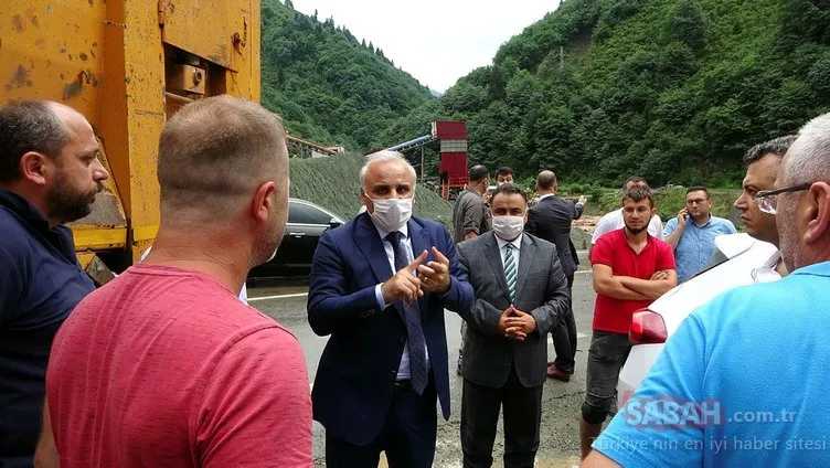 Trabzon’da 15 işçi selden kıl payı kurtuldu
