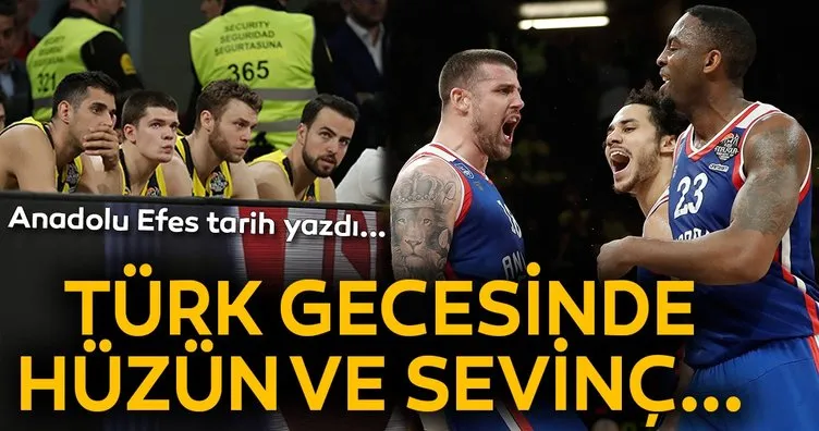 Anadolu Efes’ten tarihi başarı! Fenerbahçe Beko’yu yenip, Final Four’da finale kaldılar