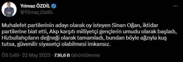 SON DAKİKA | Kemal Kılıçdaroğlu destekçileri Sinan Oğan'a nefret kustu! 'İstikrar için Erdoğan' kararını hazmedemediler!