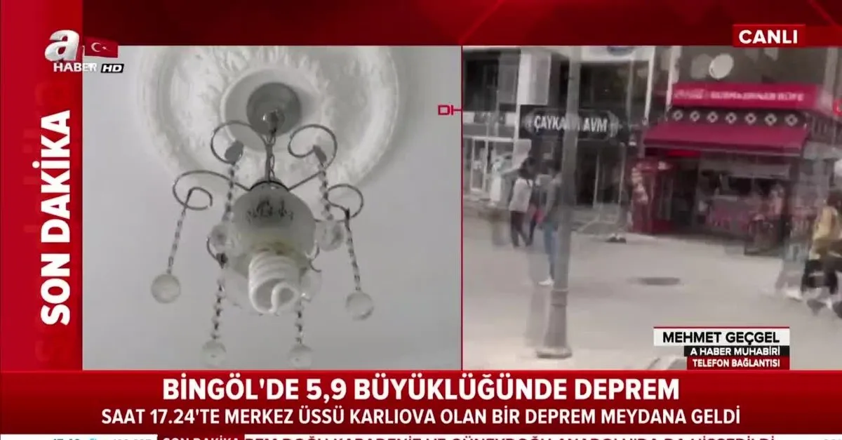 Son Dakika Bingol De 5 7 Buyuklugunde Depremden Ilk Goruntuler Sarsintinin Siddeti Kamerada
