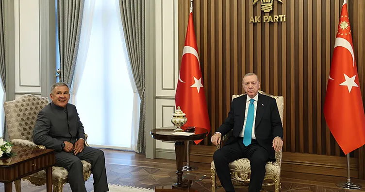 Başkan Erdoğan, Tataristan Cumhurbaşkanı Minnihanov ile görüştü