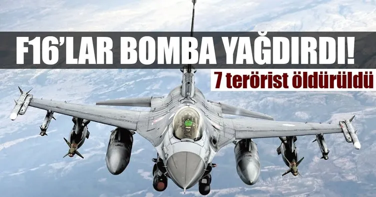F16’lar bomba yağdırdı