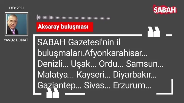 Yavuz Donat | Aksaray buluşması