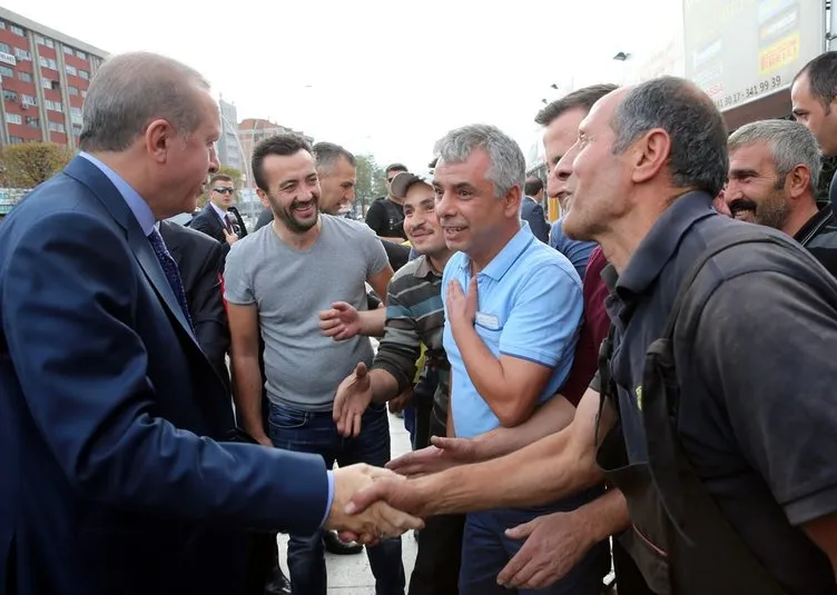 Erdoğan ve Yıldırım’dan esnaf ziyareti!