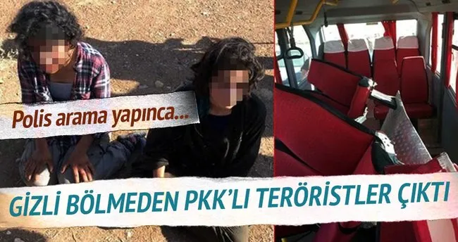 Gizli bölmeden 2 PKK’lı kadın çıktı!