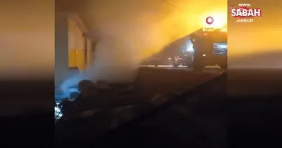 Ankara’da gece saatlerinde korkutan yangın | Video