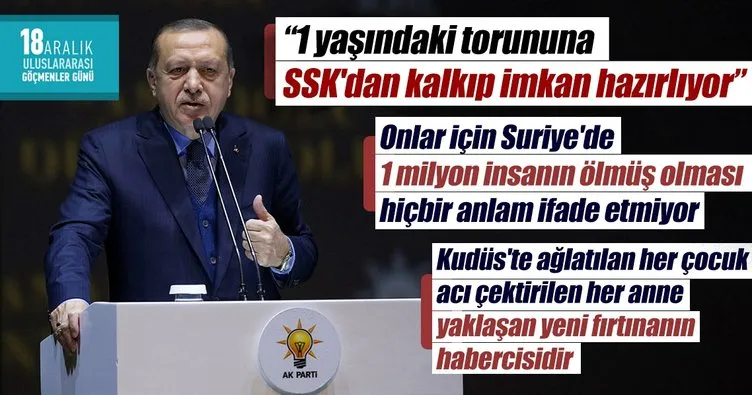 Erdoğan: 1 yaşındaki torununa SSK’dan kalkıp imkan hazırlıyor