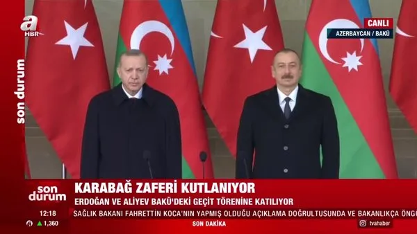 Son Dakika! Azerbaycan'da tarihi anlar... Cumhurbaşkanı Erdoğan onur konuğu | Video