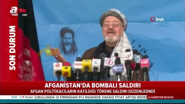 Afganistan'da politikacı törene konuşurken bombalı saldırı gerçekleştirildi | Video