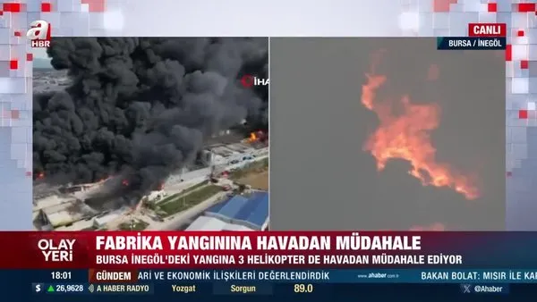 SON DAKİKA | Bursa İnegöl'de fabrika yangını! Dumanlar gökyüzünü kapladı: Ekipler seferber oldu | Video