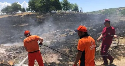 Bingöl’de çıkan yangın ormana ve evlere sıçramadan kontrol altına alındı #bingol