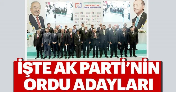 Cumhurbaşkanı Erdoğan, AK Parti Ordu adaylarını açıkladı!