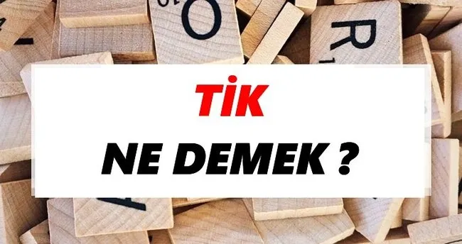 Tik Ne Demek? TDK’ya Göre Tik Sözlük Anlamı Nedir?