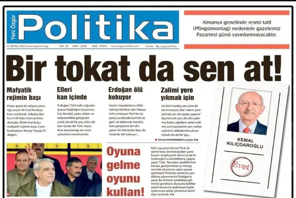 PKK’nın paçavrasından Kılıçdaroğlu’na açık destek