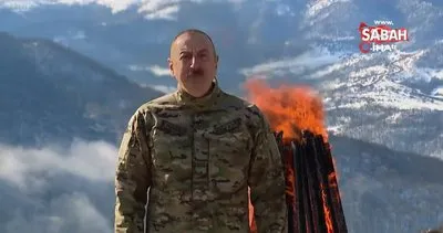 Azerbaycan Cumhurbaşkanı Aliyev, Nevruz ateşini 28 yıl sonra işgalden kurtarılan Şuşa’da yaktı | Video