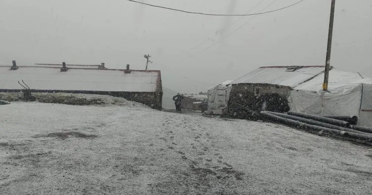 Ağrı’da Mayıs ayında kar yağışı köyü kışa döndürdü